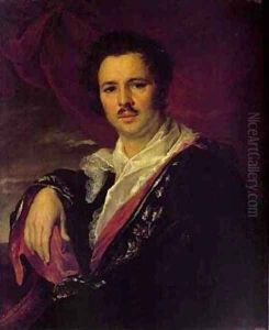 Portrait Of NA Maikov 1821 by Vasili Andreevich Tropinin