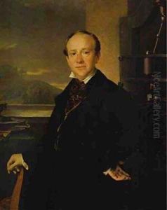 Portrait Of NA Selivanovsky 1643 by Vasili Andreevich Tropinin