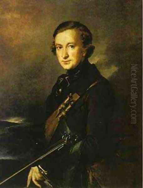 Portrait Of YU F Samarin In The Hunting Dress 1846 - view 1