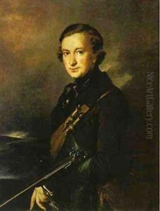 Portrait Of YU F Samarin In The Hunting Dress 1846