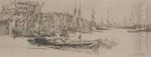 Thames Warehouses by James Abbott McNeill Whistler