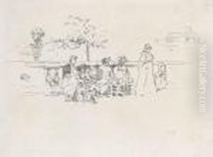 The Terrace,
Luxembourg by James Abbott McNeill Whistler