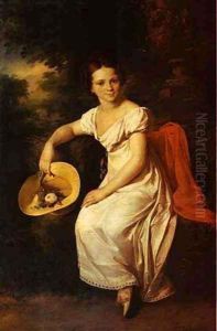 Portrait Of The Dancer Ts Karpakova 1818 by Vasili Andreevich Tropinin