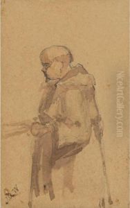 Sketch Of A Monk by James Abbott McNeill Whistler