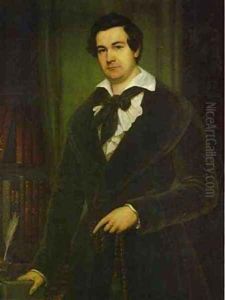 Portrait Of The Actor Va Karatyghin 1842 by Vasili Andreevich Tropinin
