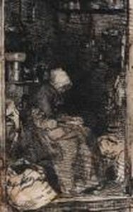 La Vieille Aux Loques; Rag Gatherers by James Abbott McNeill Whistler