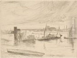Cadogan Pier, Battersea Early Morn by James Abbott McNeill Whistler