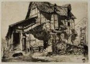 The Unsafe Tenement. by James Abbott McNeill Whistler