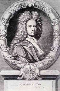 Daniel Defoe, engraved by Michael Van der Gucht 1660-1725 by Taverner, Jeremiah