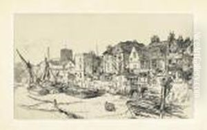 The Adam And Eve, Old Chelsea. by James Abbott McNeill Whistler