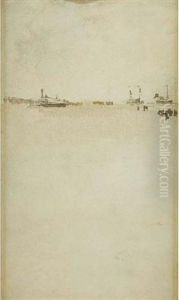 Beach Scene At Dieppe by James Abbott McNeill Whistler