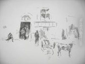 Gaiety Stage Door by James Abbott McNeill Whistler