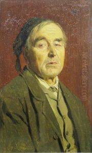 Portrait Of A Tiredelderly Gentleman In A Grey Coat by James Abbott McNeill Whistler