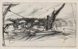 Vauxhall Bridge (kennedy 70) by James Abbott McNeill Whistler