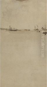 Beach At Dieppe by James Abbott McNeill Whistler