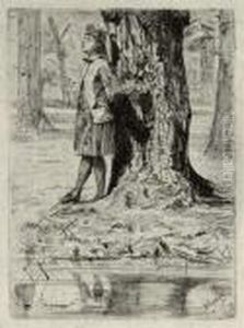 Seymour Standing Under A Tree (k 31) by James Abbott McNeill Whistler