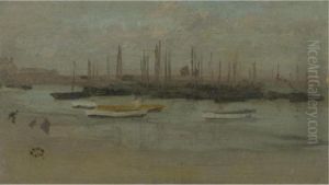 Blue And Opal: Herring Fleet by James Abbott McNeill Whistler