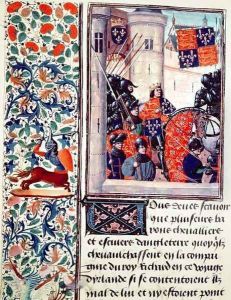 Harl 1319 Richard II sets out for Ireland, from the Histoire du Roy dAngleterre, Richard II