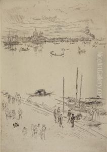 Upright Veniceetching by James Abbott McNeill Whistler