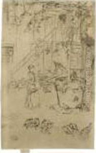 Turkeys, From Twenty-six Etchings (k. 199)