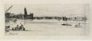 Old Westminster Bridge, From by James Abbott McNeill Whistler