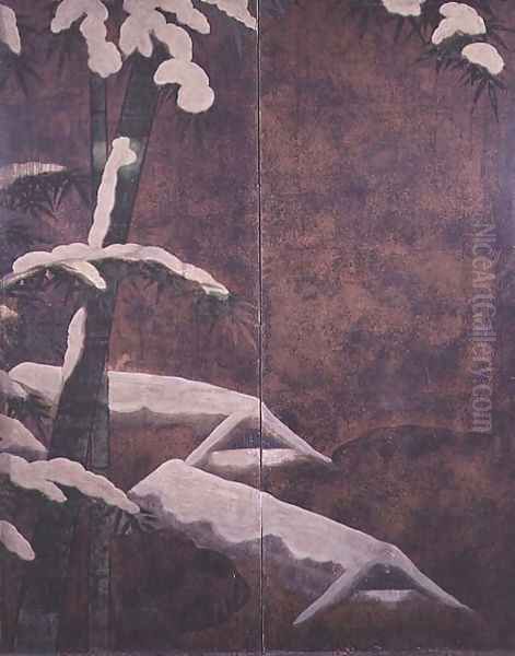 Bamboos under snow 5 - view 1