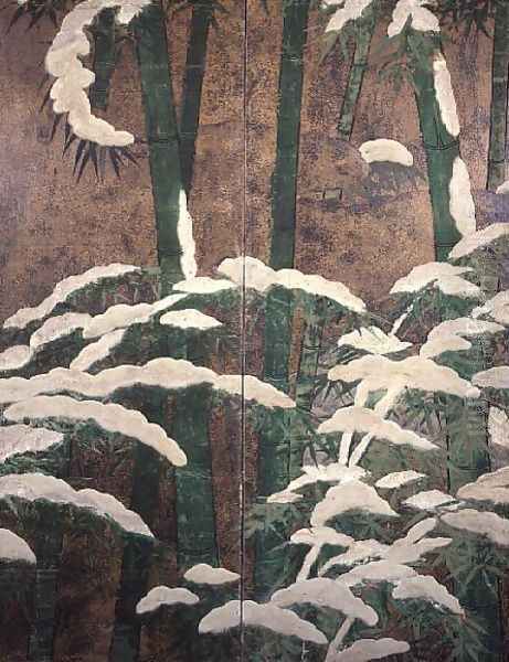 Bamboos under snow 3 - view 1