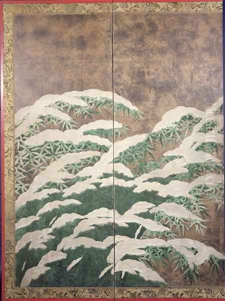 Bamboos under snow 2 - view 1