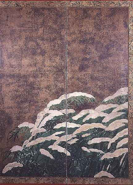 Bamboos under snow 4 - view 1