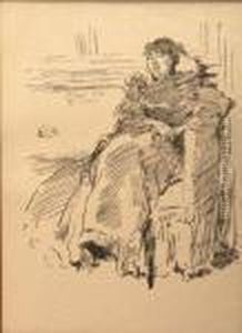 La Robe Rouge (l. 96; C. 107), 1894 by James Abbott McNeill Whistler