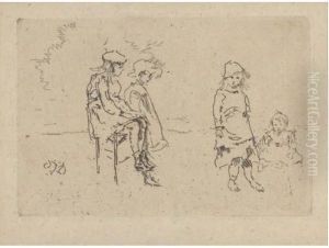 The Menpes Children, From Whistler As I Knew Him by James Abbott McNeill Whistler