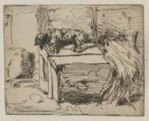 The Dog On The Kennel by James Abbott McNeill Whistler