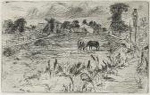 Landscape With The Horse by James Abbott McNeill Whistler