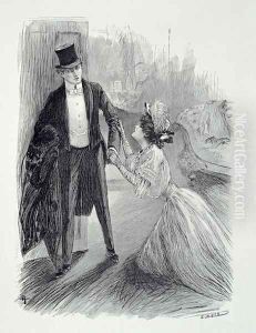 Illustration from The Picture of Dorian Gray by Oscar Wilde 1854-1900, engraved by E. d'Ete Illustration from The Picture of Dorian Gray by Oscar Wilde 1854-1900, engraved by E. d'Ete