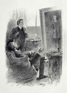 Illustration from The Picture of Dorian Gray by Oscar Wilde 1854-1900, engraved by E. d'Ete 2