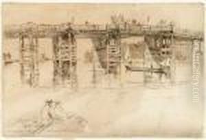 Old Putney Bridge by James Abbott McNeill Whistler
