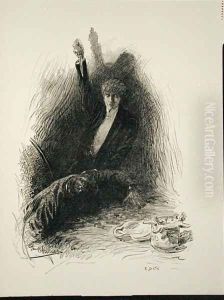Illustration from The Picture of Dorian Gray by Oscar Wilde 1854-1900, engraved by E. dEte