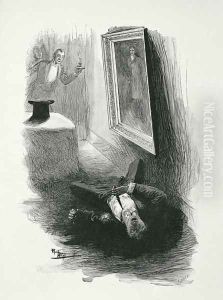 Illustration from The Picture of Dorian Gray by Oscar Wilde 1854-1900, engraved by E. dEte 2