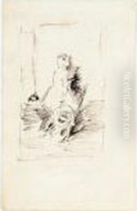 Sketch For 'harmony In Green And Grey: Miss Cicely Alexander' by James Abbott McNeill Whistler