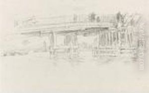 Old Battersea Bridge (spink/stratis/tedeschi 18) by James Abbott McNeill Whistler
