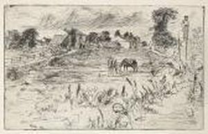 Landscape With The Horse (kennedy 36) by James Abbott McNeill Whistler