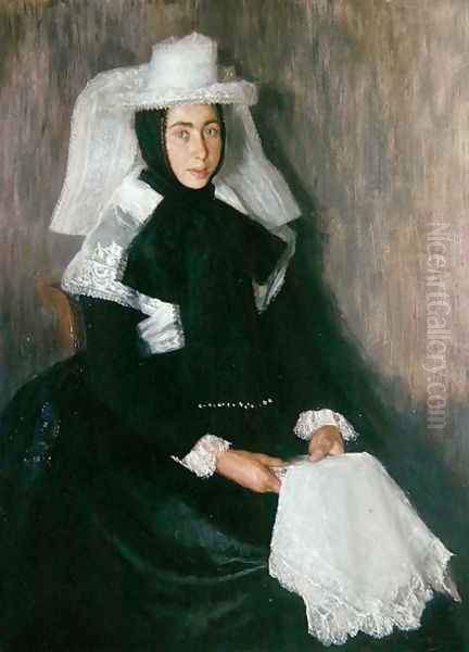 Girl from Langgoens in Religious Clothing - view 1
