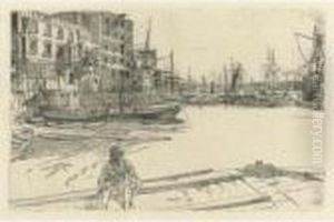 Eagle Wharf (tyzac, Whiteley & Co.) (k. 41) by James Abbott McNeill Whistler