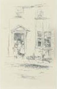 The Little Doorway, Lyme Regis (s./s./t. 119) by James Abbott McNeill Whistler