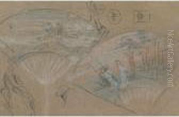 Fans And Figures: A Double Sided Drawing - view 1