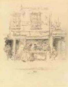 Maunder's Fish Shop; Smith's Yard by James Abbott McNeill Whistler