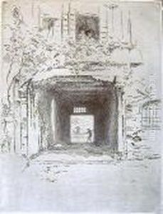 Doorway And Vine (k. 196) by James Abbott McNeill Whistler