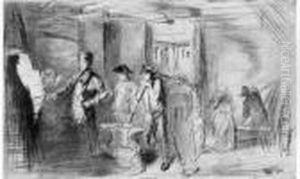 La Forge. 1861. by James Abbott McNeill Whistler