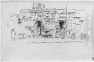 Bird-cages, Chelsea (k. 276) by James Abbott McNeill Whistler