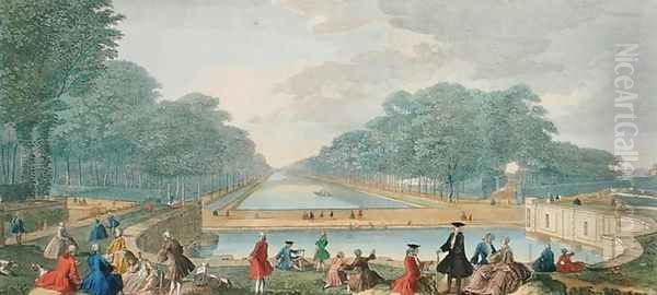 A View of the great Canal of Fontainebleau, published 1794 - view 1